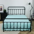 thumbnail image 1 of Luxury Bed Skirt 14" Drop Super Solid Microfiber Pleated Premium Wrinkle Free, 1 of 13