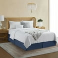 thumbnail image 1 of Luxury Bed Skirt  Solid Microfiber Pleated 14" Drop Premium Dust Ruffle, 1 of 11