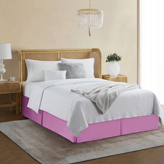 Luxury Bed Skirt  Solid Microfiber Pleated 14" Drop Premium Dust Ruffle