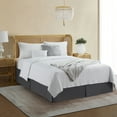 thumbnail image 1 of Luxury Bed Skirt  Solid Microfiber Pleated 14" Drop Premium Dust Ruffle, 1 of 9