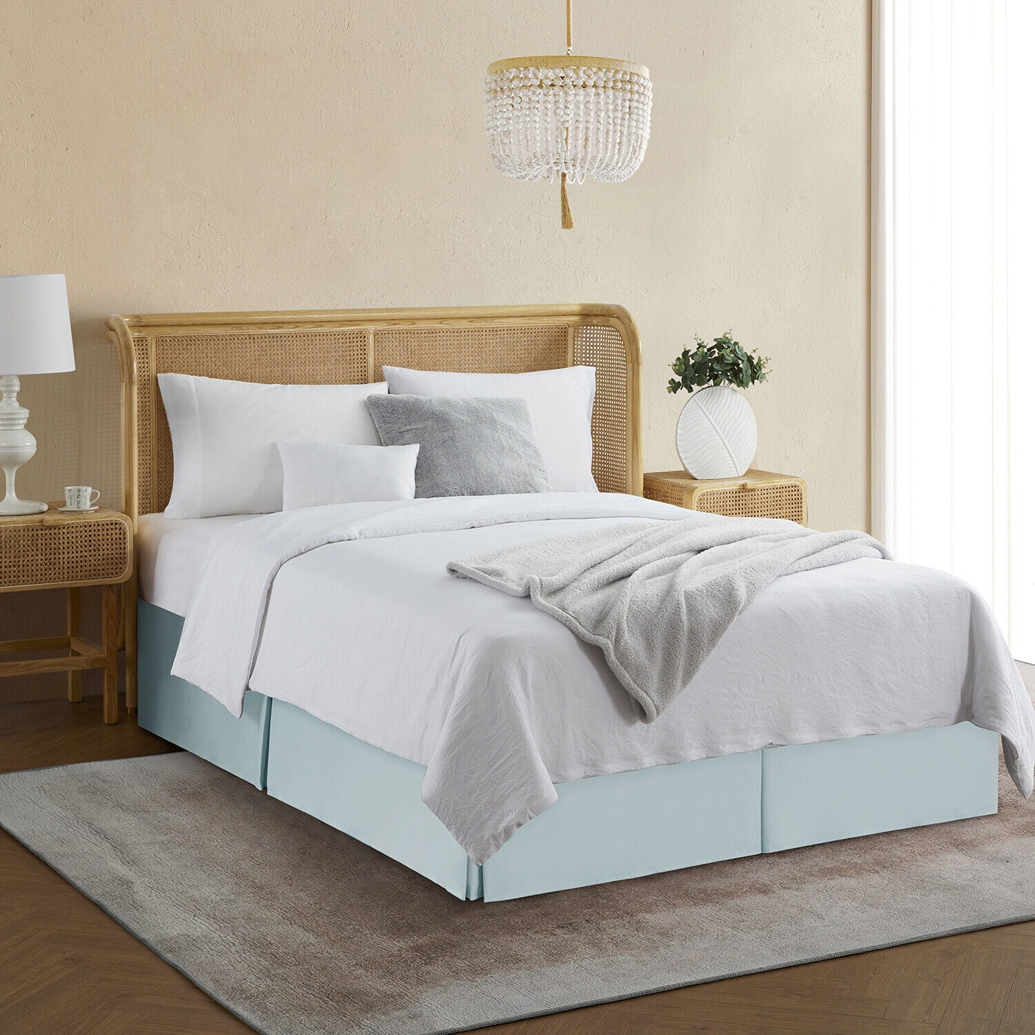 Luxury Bed Skirt  Solid Microfiber Pleated 14" Drop Premium Dust Ruffle