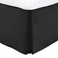 thumbnail image 1 of Luxury Bed Skirt with 15 Inch Drop - Adjustable Pleated Microfiber Bed skirts with Dust Ruffle Wrap -California King - Black, 1 of 3