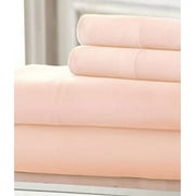 Luxury Bedding Sheet Set - Rich Pima Cotton Sheet - 4-Piece Bed Sheets Set Full Size Fits mattresses Upto 15-18” deep Pocket – Sateen Weave (Solid, Peach)