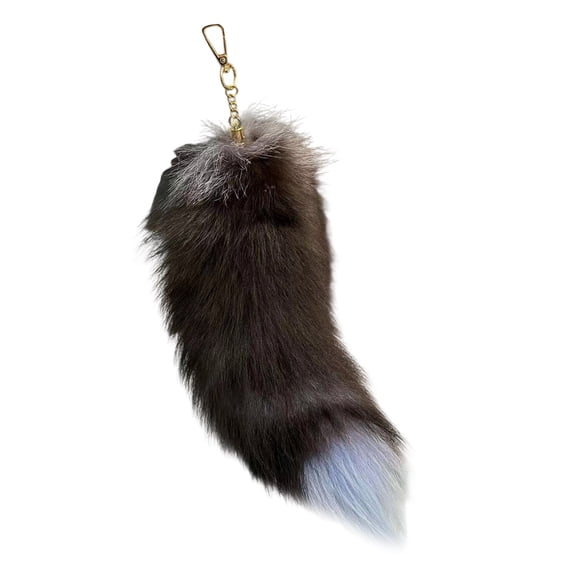 Luxury Big Tail Keychain 35cm, Soft Plush Pendant for Bag Decoration Car Keys Wallet Purse Accessories