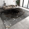 thumbnail image 1 of Luxury Black And White Marble Rugs For Living Room, Gradient Black Bubble Gold Foil Kids Area Rug, Breathable Pet Friendly Soft Washable Rug For Bath Room Nursery Bedside Bedroom Carpet, 1 of 7