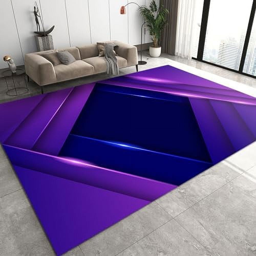 Luxury Black Area Rugs HighEnd Gold Foil Stripes Carpet Floor Mat