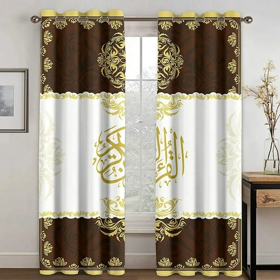 Luxury Black Gold Advanced Blackout Window Curtains for Bedroom Living Room Bathroom Kicthen Door Hall High Shading New Curtains 2 panels
