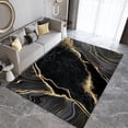 thumbnail image 1 of Luxury Black Gold Marble Area Rug Abstract Night Sky Grey Line Art Outdoor Indoor Washable Rug For Floor Mat Indoor Throw Rugs Soft Mats For Bedroom Living Room Kids Room, 1 of 7