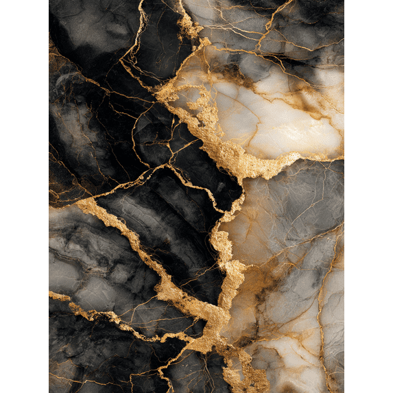 Luxury Black Gold Marble Texture Canvas Print for Living Room Bedroom Office Hotel Hallway Entryway Decor