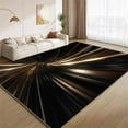 thumbnail image 1 of Luxury Black Gold Rug 5x6ft Area Rugs Golden Speed ​​Lines Rugs Ultra Soft Non Slip Washable Low Pile Carpet for Gameroom Bedroom Living Room Playroom Home Decor, 1 of 6