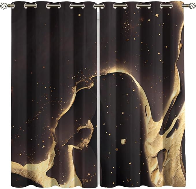 Picture Idea: Luxury Black Marble Texture Decorative Window Treatments Abstract Gold