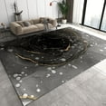 thumbnail image 1 of Luxury Black And White Marble Rugs For Living Room, Gradient Black Bubble Gold Foil Kids Area Rug, Breathable Pet Friendly Soft Washable Rug For Bath Room Nursery Bedside Bedroom Carpet, 1 of 7