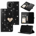 thumbnail image 1 of Luxury Bling Flip Filio Kickstand PU Leather Diamond Wallet Card Slots, For iPhone 11 Pro (5.8 inch), black, 1 of 2