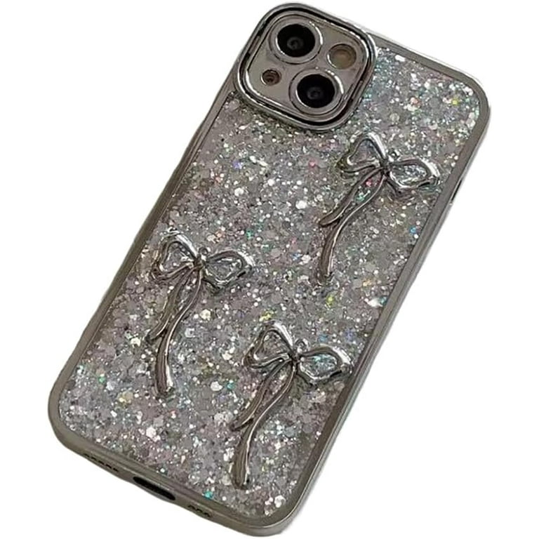 Luxury Bling Glitter 3D Bows Hard Phone Case Compatible with