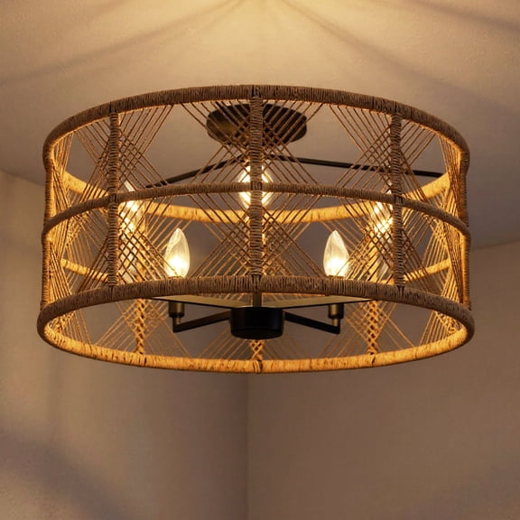 Luxury Bohemian Ceiling Light, Matte Black, UQL5991