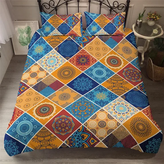Luxury Boho Mandala Duvet Cover Set Bohemian Bedding Sets Mandala Print Comforter Cover King Size Do