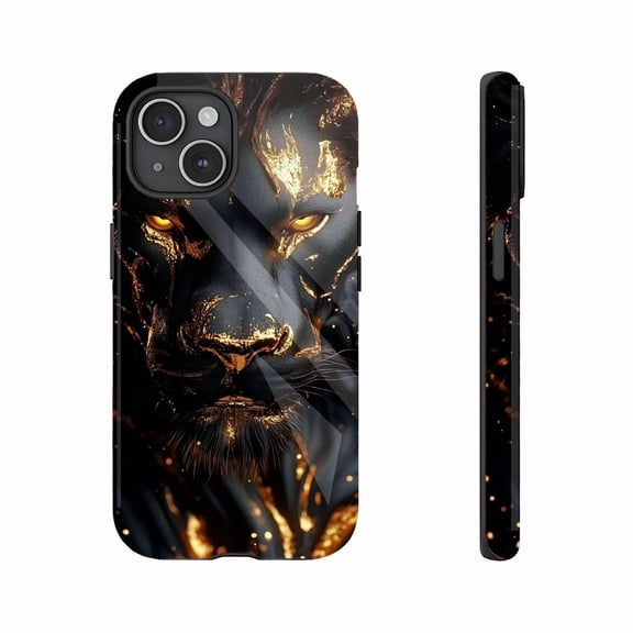 Luxury Bold Lion Design Phone Case for Trendsetters & Fashion Lovers with Durable Shockproof Armor & Sleek Metallic Finish, Compatible with iPhone 11/12/13/14/15/16 (Pro Max/Plus)
