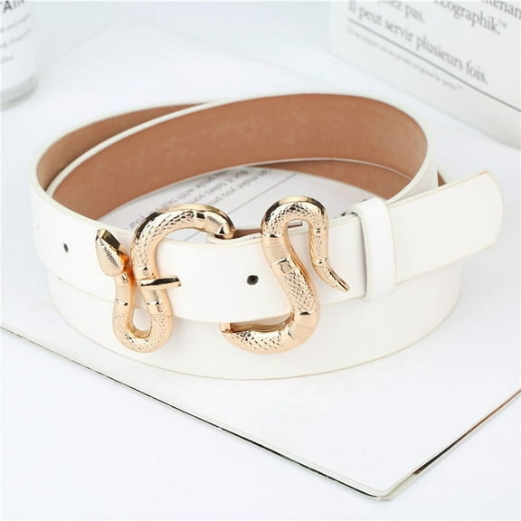 Luxury Brand Belts for Women High Quality Shinny Rhinestone Waist Soft Leather Strass Snake Buckle Jeans Belt Female Waistband
