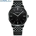 thumbnail image 1 of Luxury Brand CRRJU Simple Fashion Style Casual Military Quartz Men Watches Ultra-thin Full Steel Male Clock Date Wristwatch, 1 of 1