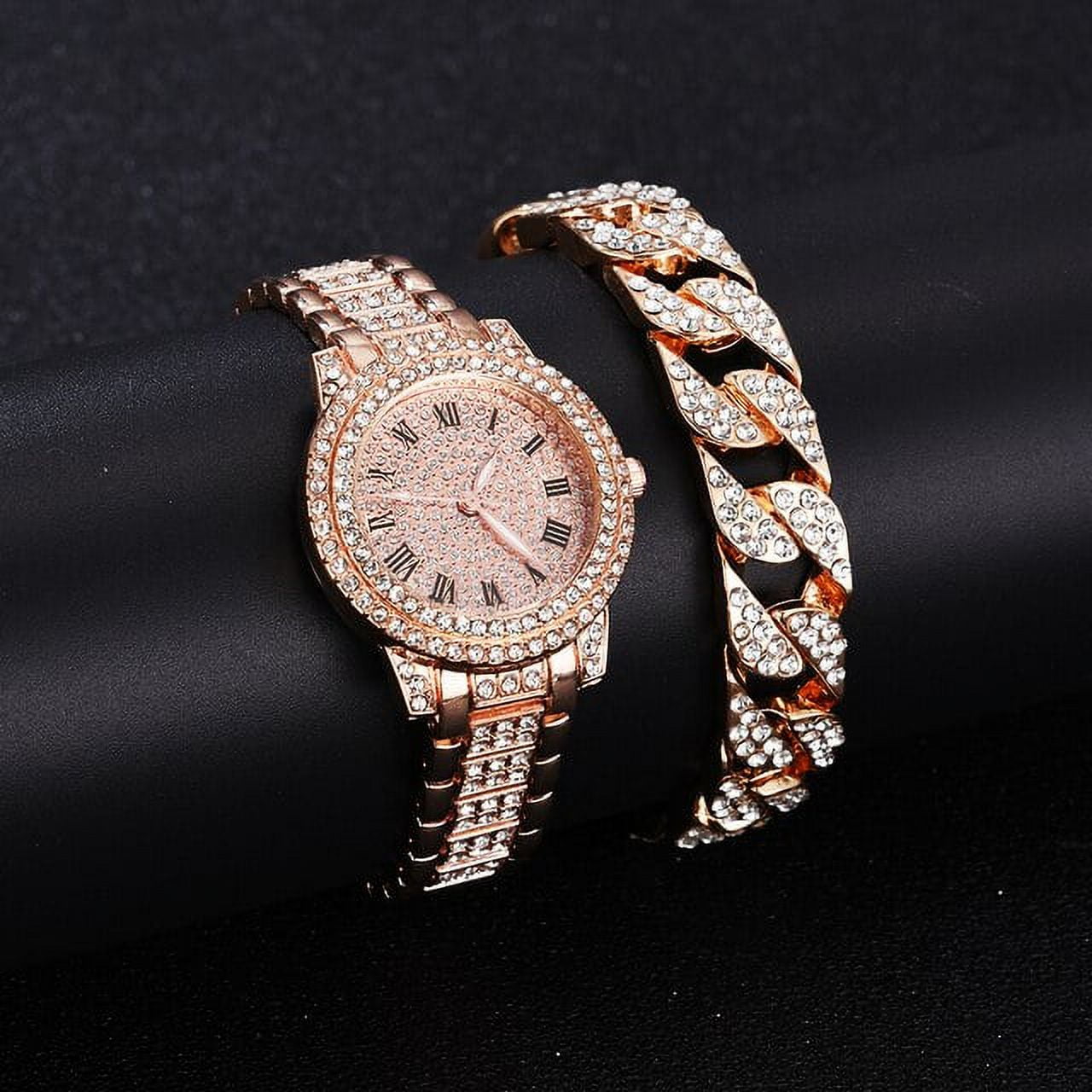 Luxury Brand Diamond Watch For Women Ladies Gold Watch