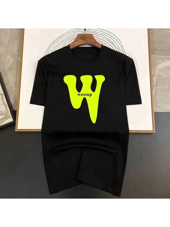 Luxury Brand Funny Wassup Print T Shirt For Man Summer Vintage Unisex Ulzzang Ov