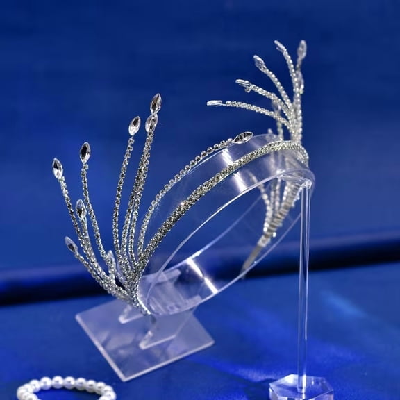 Luxury Bridal Rhinestone Headband for Wedding & Formal Events - Sparkle Crystal Tiara Hair Accessory for Bride, Bridesmaid, Prom, Evening Party