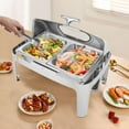 thumbnail image 1 of Luxury Buffet Chafing Dish Stainless Steel 9 Litre Food Warmer 2 Pans Food Heat, 1 of 15