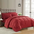 thumbnail image 1 of Luxury Burgundy 5-piece Bed in a Bag Down Alternative Comforter Set, Twin, 1 of 5