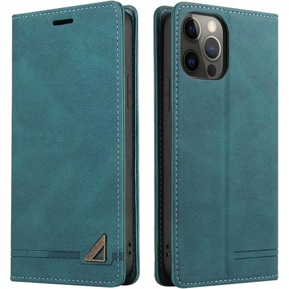 Luxury Business Comfortable PU+TPU Phone case with Card Holder for iPhone 14 13 12 11 8 7 X XS XR Plus Pro Max Mini Bracket Function Anti-Shock Protective Cover(Blue,7/8)