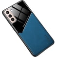 thumbnail image 1 of Luxury Business Slim Phone Case PU+TPU Car Magnetic Shockproof Back Cover Tempered Glass Lens Protection for Samsung Galaxy Note 20 Ultra 10 Pro A04E A52S A50S A03S(Blue,Samsung A02), 1 of 8
