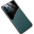 thumbnail image 1 of Luxury Business Slim Phone Case PU+TPU Car Magnetic Shockproof Back Cover Tempered Glass Lens Protection for iPhone 11 14 Pro Max 13 12 Mini 6s 8 7 Plus SE XS XR(Green,iPhone 11), 1 of 8