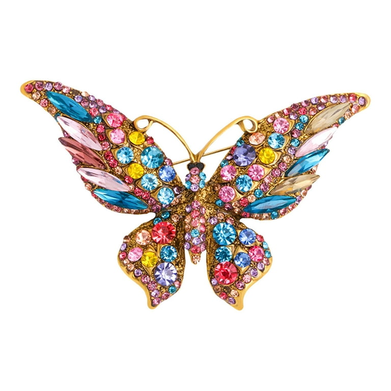 Luxury Butterfly Brooch Pin Jewelry Lapel Pin Clothes Accessories Colorful