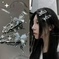 thumbnail image 1 of Elegant Cat Eye Butterfly Hair Clip Fashionable Metal Duckbill Side Clip for Women, 1 of 4