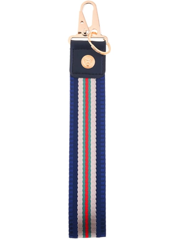Luxury Canvas key chain, key chain, wristlet. for Everyday Carry Cool Wrist Lanyard Strap for Men & Women (Blue/Beige/Green/Red)