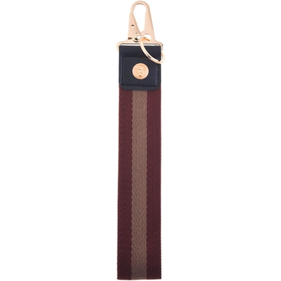 Luxury Canvas key chain, key chain, wristlet. for Everyday Carry Cool Wrist Lanyard Strap for Men & Women (Brown/Sand)