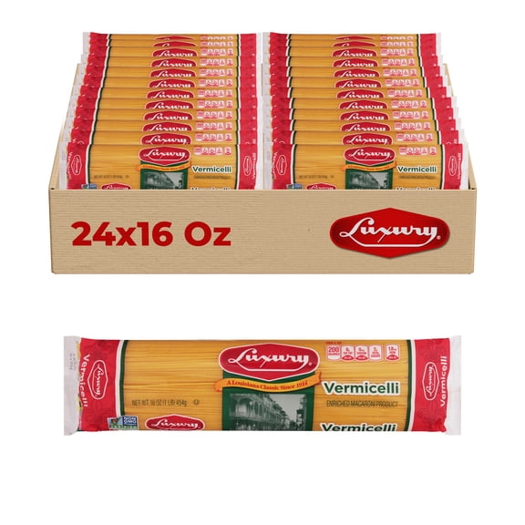 Luxury Capellini Pasta, 24-Pack (16 oz Each)  Thin Pasta for Light Sauces, Soups & Gourmet Italian inspired dishes