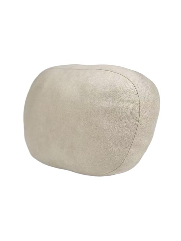 Luxury Car Headrest Pillow, S Class Design Suede Fabric Neck Support Cushion, 30x22cm, All Season, Black Beige Gray Khaki