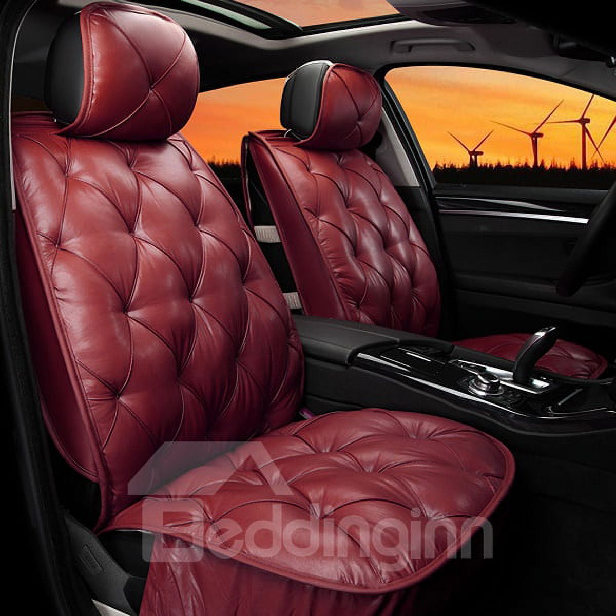 Luxury Car Protectors Faux Leatherette Automotive Vehicle Cushion