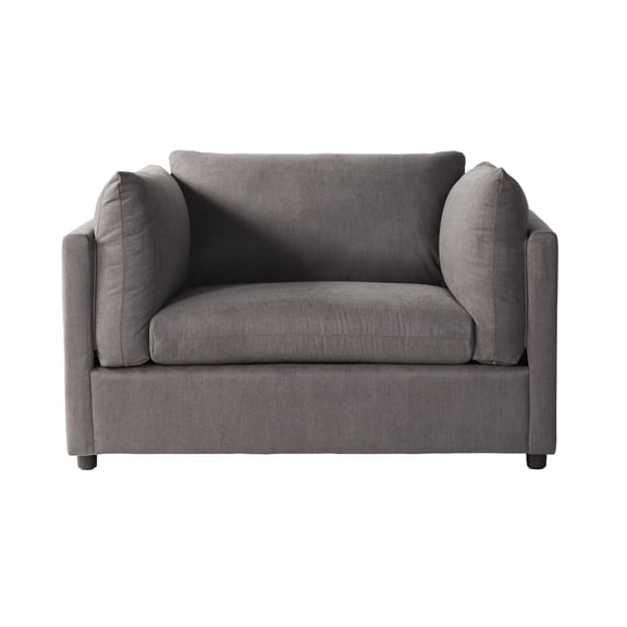 Luxury Carbon Gray Arm Chair With Extra Deep Seating Space And Elegant