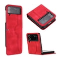thumbnail image 1 of Luxury Case for Samsung Z Flip 4, Smile & Heart Design Premium PU Slim Leather Shockproof Smile & Heart Design Case Wrist Strap for Samsung Galaxy Z Flip 4, Red, 1 of 5