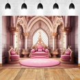 thumbnail image 1 of Luxury Castle Photography Backdrop Old Church Red Carpet Stairs Wedding Portrait Baby Birthday Photocall Background r, 1 of 5