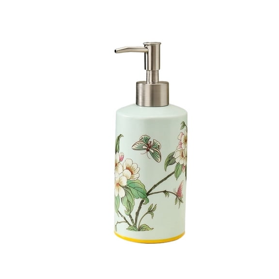 Luxury Ceramic Soap Dispenser With Pump For Bathroom Shampoo, Shower Gel, And Lotion Press Bottle