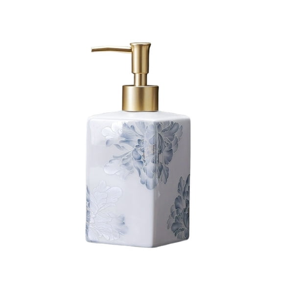 Luxury Ceramic Soap Dispenser With Pump For Bathroom Shower Gel Dispensing
