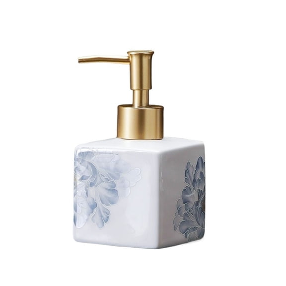 Luxury Ceramic Soap Dispenser With Pump For Bathroom Shower Gel Dispensing