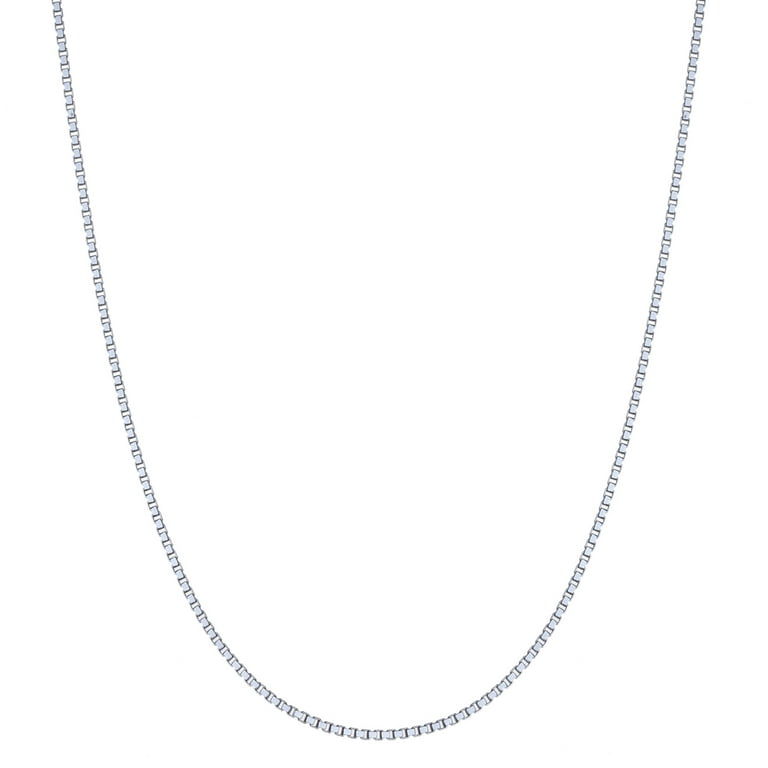 Luxury Chain Co. 1.5mm Italian Sterling Silver Box Chain Necklace for Women and Men 22 Inch