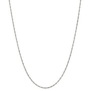Luxury Chain Co. 1.5mm Italian Sterling Silver Twisted Curb Chain Necklace, 20-Inch