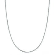 Luxury Chain Co. 1.8mm Italian Sterling Silver Box Chain Necklace for Women and Men, 20-Inch