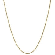 Luxury Chain Co. 18k Gold over Sterling Silver Italian 2mm Cable Chain Necklace, 20"