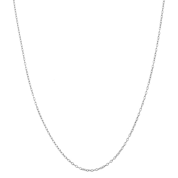 Luxury Chain Co. 1mm Thin Italian Sterling Silver Cable Chain Necklace for Women and Men, 16-Inch