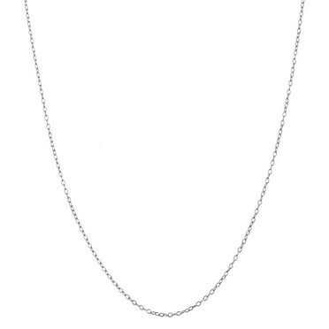 Luxury Chain Co. 1mm Thin Italian Sterling Silver Cable Chain Necklace for Women and Men, 18-Inch